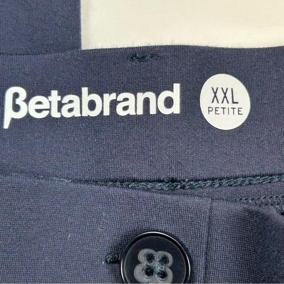 Betabrand Navy Pull On Straight Leg Pants - Picture 9 of 10